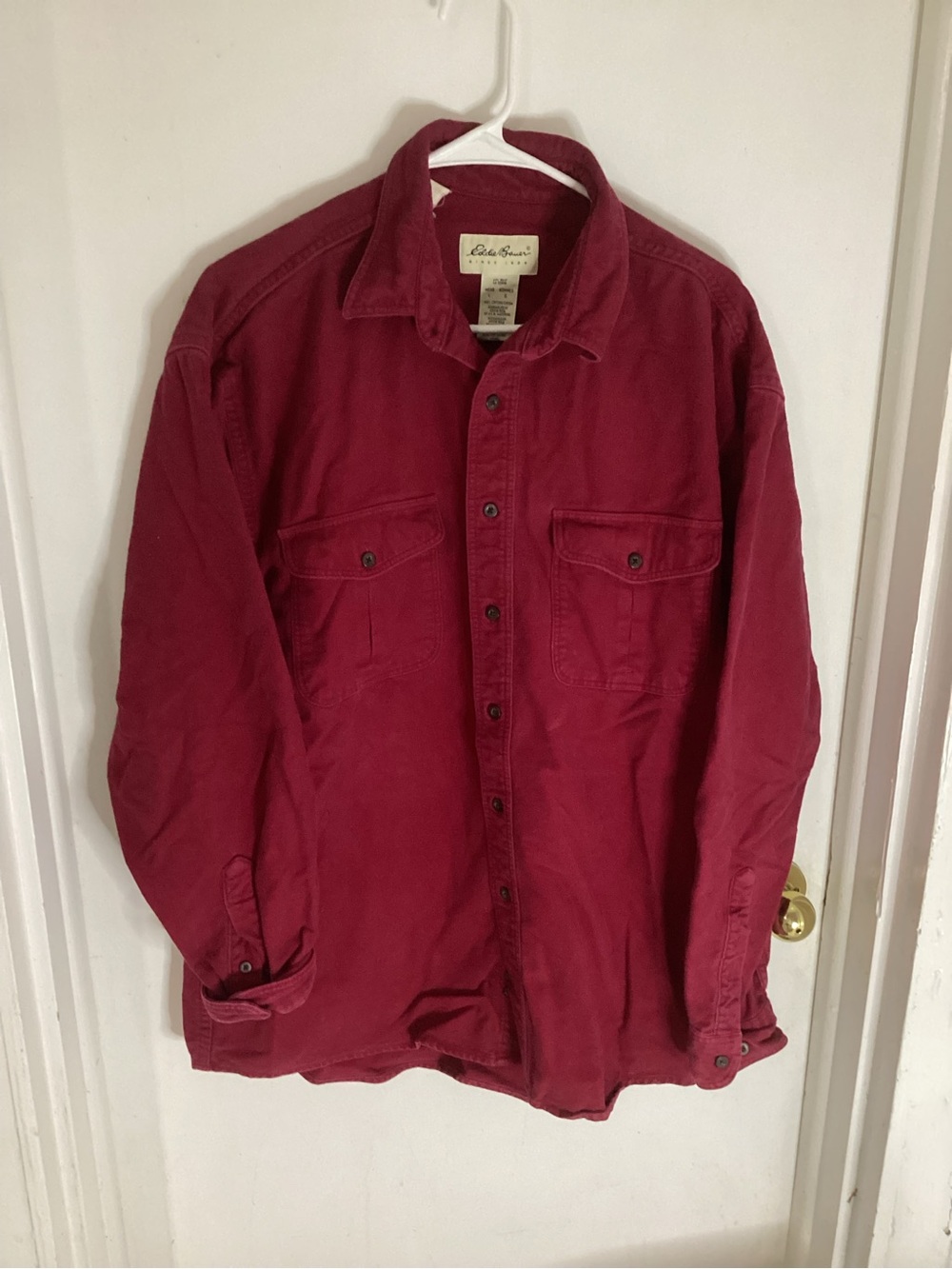 Eddie Bauer Men's VTG Button-Up Chamois Shirt Jacket Size Large
